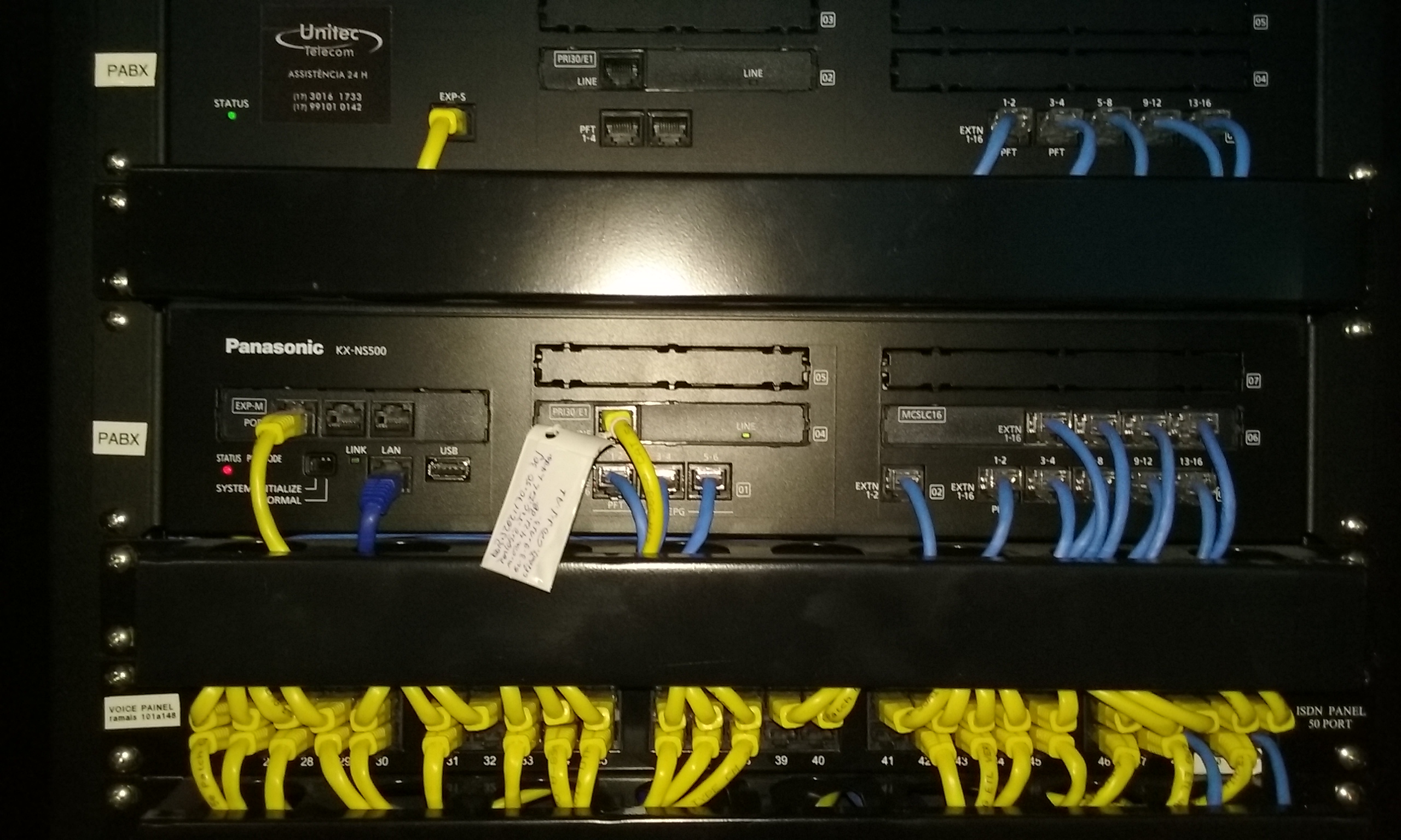 Cabeamentos de rede e configuração de Wi-fi - Organização de Racks e Montagem - Fibras Ópticas
